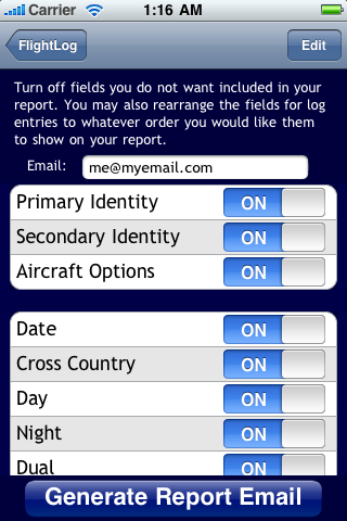 Printable Report Customization